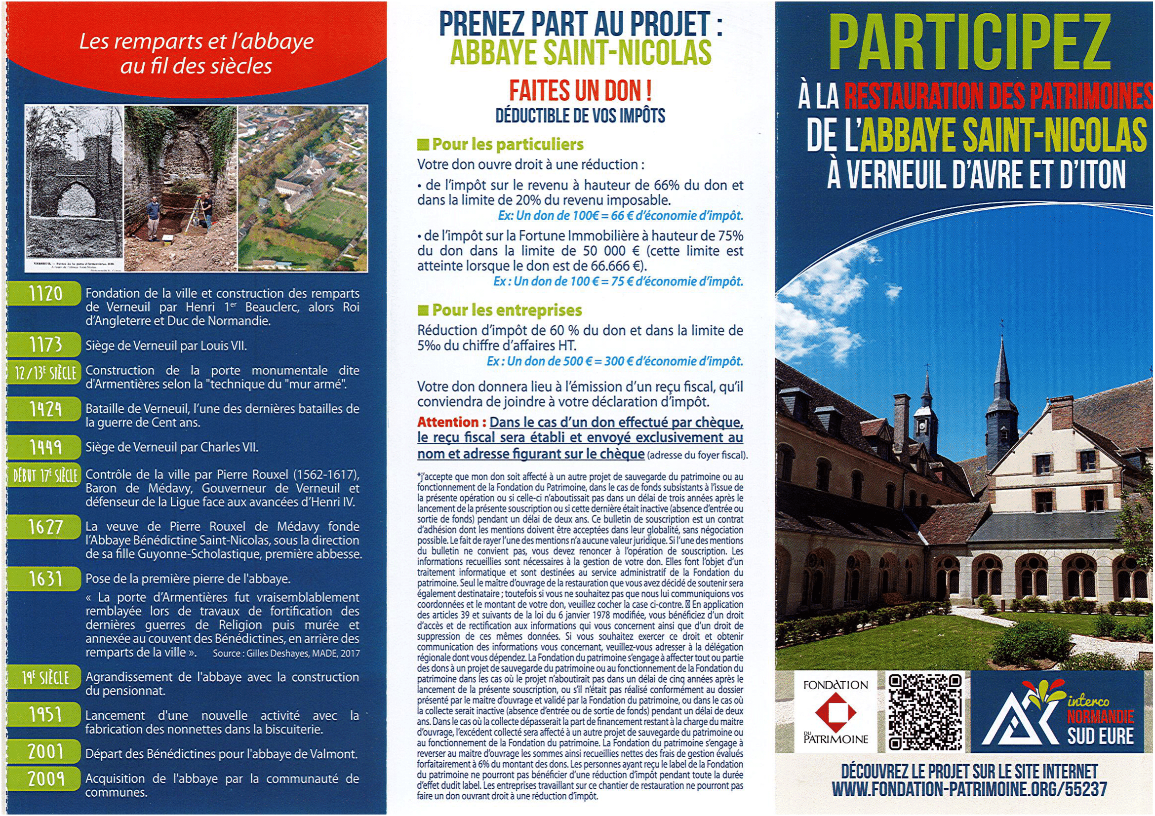 Participez à la restauration des patrimoines de l’Abbaye Saint-Nicolas à Verneuil d’Avre et d’Iton
