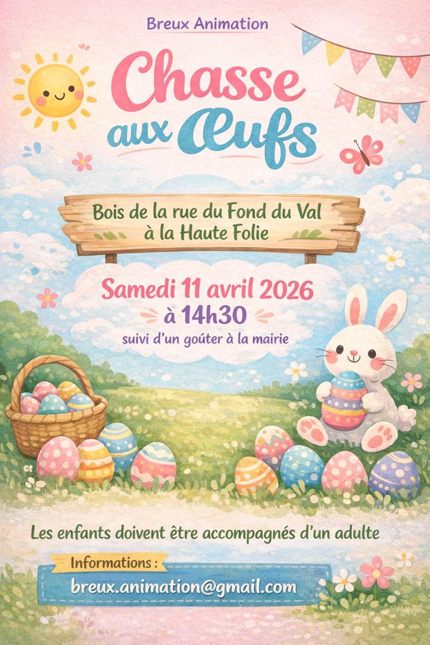 Chasse aux oeufs du 11 avril 2026