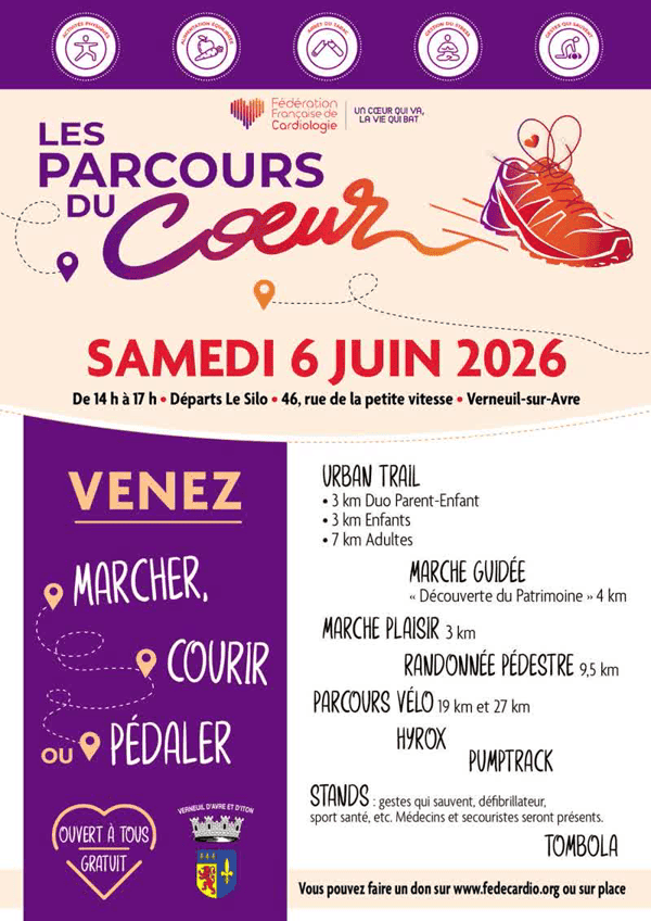 Les Parcours du Cœur — Samedi 6 juin 2026