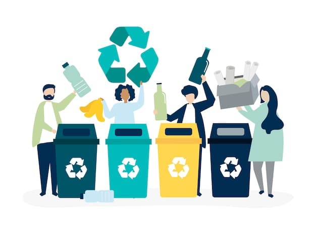 Personnes qui trient leurs déchets